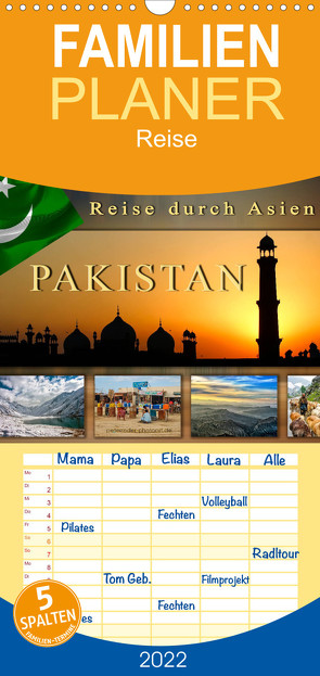 Familienplaner Reise durch Asien – Pakistan (Wandkalender 2022 , 21 cm x 45 cm, hoch) von Roder,  Peter