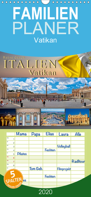 Reise durch Italien Vatikan – Familienplaner hoch (Wandkalender 2020 , 21 cm x 45 cm, hoch) von Roder,  Peter