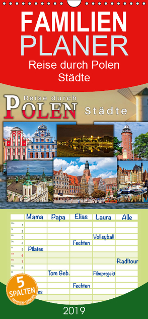 Reise durch Polen – Städte – Familienplaner hoch (Wandkalender 2019 , 21 cm x 45 cm, hoch) von Roder,  Peter