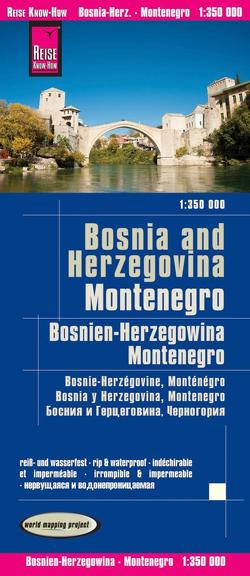 Reise Know-How Landkarte Bosnien-Herzegowina, Montenegro / Bosnia and Herzegovina, Montenegro (1:350.000) von Peter Rump,  Reise Know-How Verlag