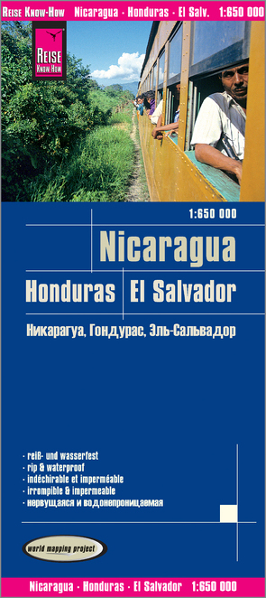 Reise Know-How Landkarte Nicaragua, Honduras, El Salvador (1:650.000) von Peter Rump,  Reise Know-How Verlag