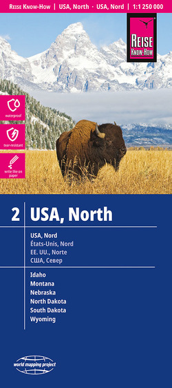 Reise Know-How Landkarte USA, Nord / USA, North (1:1.250.000) : Idaho, Montana, Wyoming, North Dakota, South Dakota, Nebraska von Peter Rump,  Reise Know-How Verlag