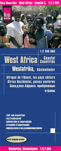 Reise Know-How Landkarte Westafrika, Küstenländer (1:2.200.000) : von Senegal bis Nigeria von Peter Rump,  Reise Know-How Verlag
