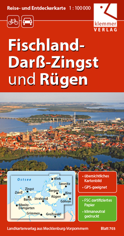 Reise- und Entdeckerkarte Fischland-Darß-Zingst und Rügen von Goerlt,  Heidi, Klemmer,  Klaus, Kuhlmann,  Christian, Wachter,  Thomas