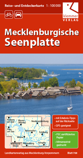 Reise- und Entdeckerkarte Mecklenburgische Seenplatte von Goerlt,  Heidi, Klemmer,  Klaus, Kuhlmann,  Christian, Wachter,  Thomas