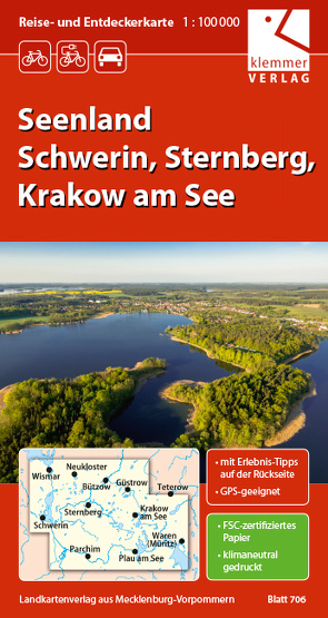 Reise- und Entdeckerkarte Seenland Schwerin, Sternberg, Krakow am See von Goerlt,  Heidi, Klemmer,  Klaus, Kuhlmann,  Christian, Wachter,  Thomas