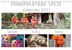 Reisefreu(n)de: Laos (Tischkalender 2021 DIN A5 quer) von Gruse,  Sven
