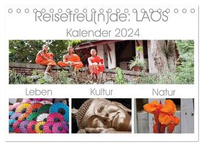 Reisefreu(n)de: Laos (Tischkalender 2024 DIN A5 quer), CALVENDO Monatskalender von Gruse,  Sven