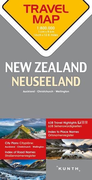 KUNTH TRAVELMAP Neuseeland 1:800.000