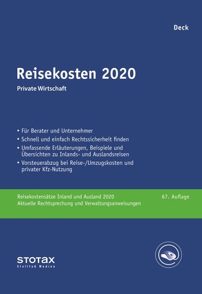 Reisekosten 2020 von Deck,  Wolfgang
