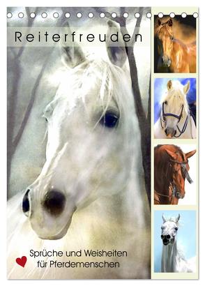 Reiterfreuden. Sprüche und Weisheiten für Pferdemenschen (Tischkalender 2024 DIN A5 hoch), CALVENDO Monatskalender von Hurley,  Rose