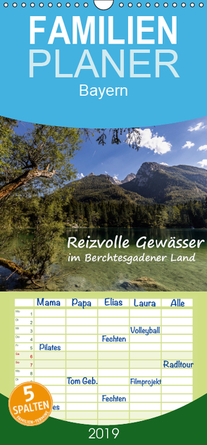 Reizvolle Gewässer im Berchtesgadener Land – Familienplaner hoch (Wandkalender 2019 , 21 cm x 45 cm, hoch) von Matthies,  Axel