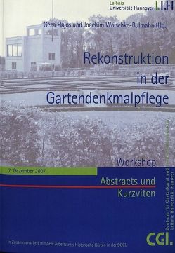 Rekonstruktion in der Gartenpflege von Hajós,  Géza, Wolschke-Bulmahn,  Joachim