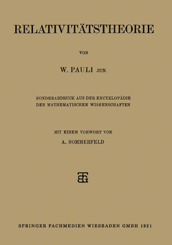 Relativitätstheorie von Pauli,  W.