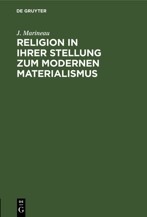 Religion in ihrer Stellung zum Modernen Materialismus von Sydow,  Ad.