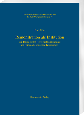 Remonstration als Institution von Fahr,  Paul