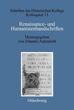 Renaissance- und Humanistenhandschriften von Autenrieth,  Johanne, Müller-Luckner,  Elisabeth