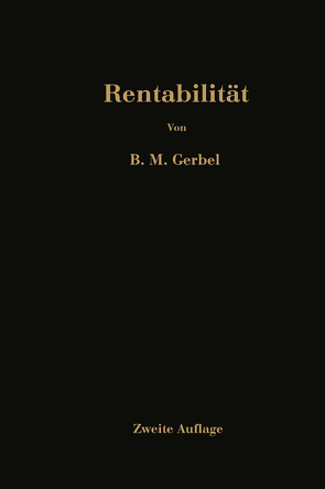 Rentabilität von Gerbel,  Bernhard Moritz