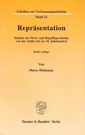Repräsentation. von Hofmann,  Hasso