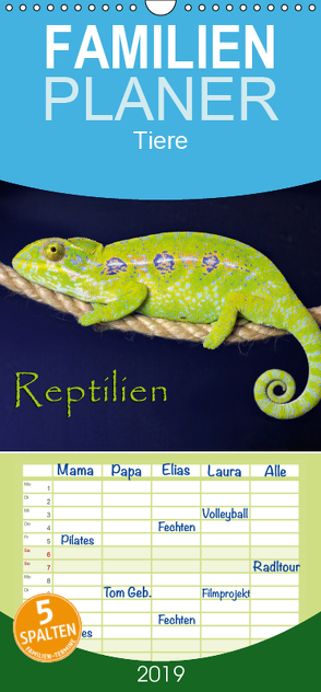 Reptilien – Familienplaner hoch (Wandkalender 2019 <strong>21 cm x 45 cm</strong> hoch) von Sushi,  der