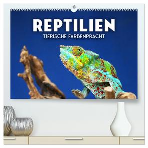 Reptilien – Tierische Farbenpracht (hochwertiger Premium Wandkalender 2024 DIN A2 quer), Kunstdruck in Hochglanz von SF,  SF