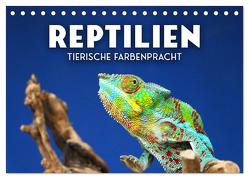 Reptilien – Tierische Farbenpracht (Tischkalender 2024 DIN A5 quer), CALVENDO Monatskalender von SF,  SF