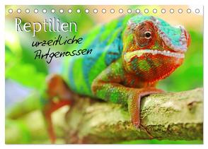 Reptilien urzeitliche Artgenossen (Tischkalender 2024 DIN A5 quer), CALVENDO Monatskalender von Mosert,  Stefan