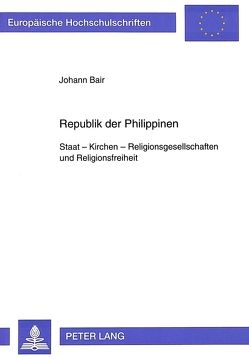 Republik der Philippinen von Bair,  Johann