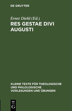 Res Gestae Divi Augusti von Diehl,  Ernst