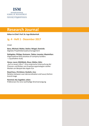 Research Journal von Böckenholt,  Ingo