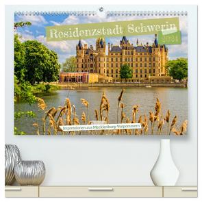 Residenzstadt Schwerin – Impressionen aus Mecklenburg-Vorpommern (hochwertiger Premium Wandkalender 2024 DIN A2 quer), Kunstdruck in Hochglanz von Felix,  Holger