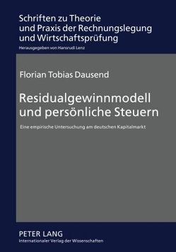 Residualgewinnmodell und persönliche Steuern von Dausend,  Florian Tobias
