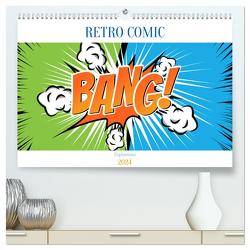 Retro Comic Explosions (hochwertiger Premium Wandkalender 2024 DIN A2 quer), Kunstdruck in Hochglanz von pixs:sell,  pixs:sell