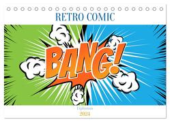 Retro Comic Explosions (Tischkalender 2024 DIN A5 quer), CALVENDO Monatskalender von pixs:sell,  pixs:sell
