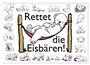 Rettet die Eisbären (Wandkalender 2024 DIN A3 quer), CALVENDO Monatskalender von Conrad,  Ralf