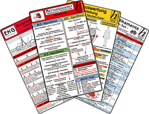 Rettungsdienst Karten-Set – EKG, Herzrhythmusstörungen, Notfallmedikamente, Reanimation von Verlag Hawelka