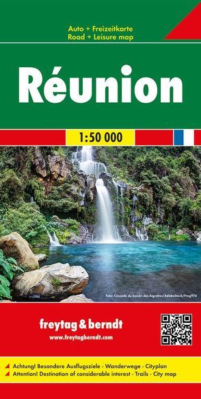 Réunion, Autokarte 1:50.000 von Freytag-Berndt und Artaria KG