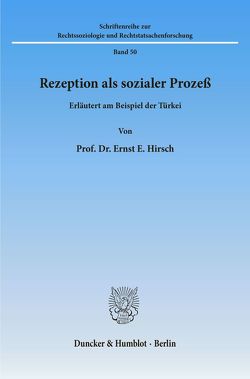 Rezeption als sozialer Prozeß. von Hirsch,  Ernst E.