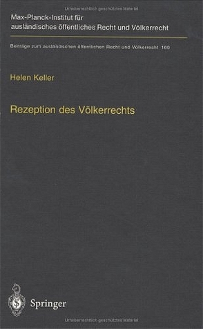 Rezeption des Völkerrechts von Keller,  Helen