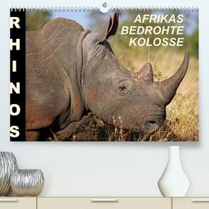RHINOS – AFRIKAS BEDROHTE KOLOSSE (Premium, hochwertiger DIN A2 Wandkalender 2022, Kunstdruck in Hochglanz) von Woyke,  Wibke