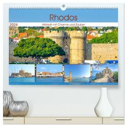 Rhodos – Altstadt mit Charme und Zauber (hochwertiger Premium Wandkalender 2024 DIN A2 quer), Kunstdruck in Hochglanz von Schwarze,  Nina