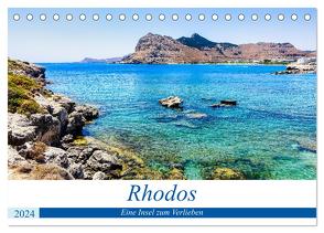 Rhodos – eine Insel zum Verlieben (Tischkalender 2024 DIN A5 quer), CALVENDO Monatskalender