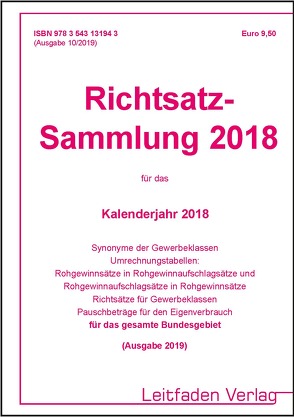 Richtsatz-Sammlung 2018