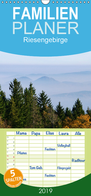 Riesengebirge – Familienplaner hoch (Wandkalender 2019 , 21 cm x 45 cm, hoch) von LianeM