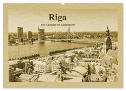 Riga – Ein Kalender im Zeitungsstil (Wandkalender 2024 DIN A2 quer), CALVENDO Monatskalender von Kirsch,  Gunter