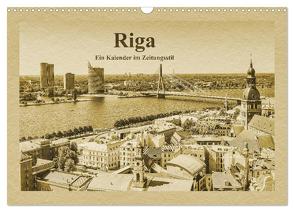 Riga – Ein Kalender im Zeitungsstil (Wandkalender 2024 DIN A3 quer), CALVENDO Monatskalender von Kirsch,  Gunter