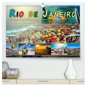 Rio de Janeiro, Stadt des Sonnenscheins (hochwertiger Premium Wandkalender 2024 DIN A2 quer), Kunstdruck in Hochglanz von Roder,  Peter