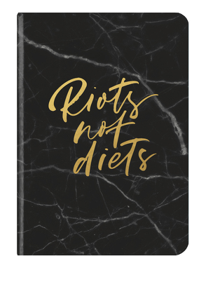 RIOTS NOT DIETS 14,8×21 cm – Booklet – 48 Seiten, Punktraster und blanko – Softcover – gebunden