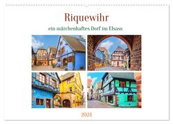 Riquewihr – ein märchenhaftes Dorf im Elsass (Wandkalender 2024 DIN A2 quer), CALVENDO Monatskalender von Schwarze,  Nina