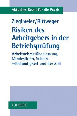 Risiken des Arbeitgebers in der Betriebsprüfung von Rittweger,  Stephan, Zieglmeier,  Christian